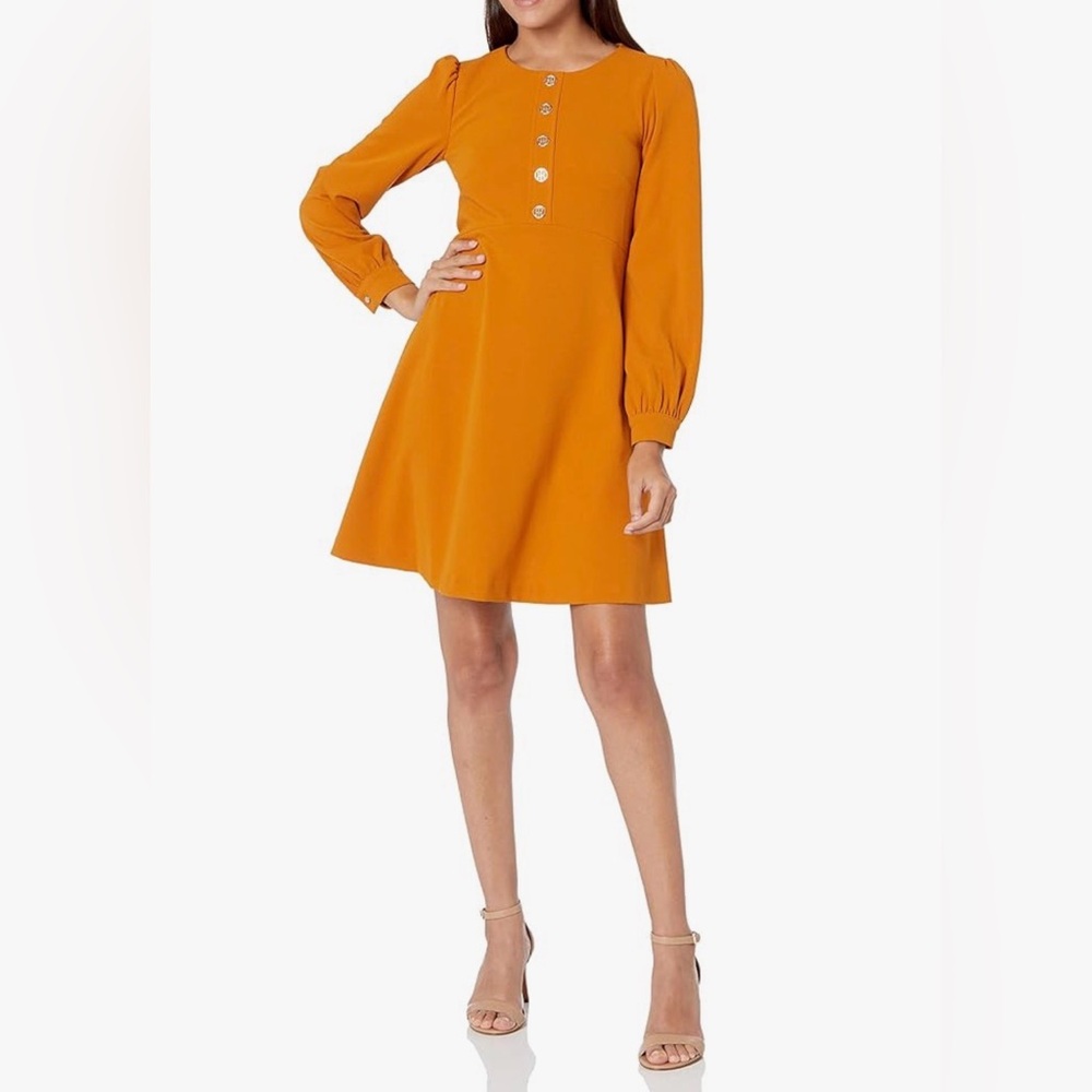 Tommy Hilfiger Vibrant mustard tone Long Sleeve Dress